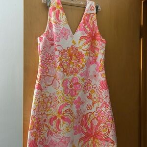 Pink Orange Dress Mikayla Lilly L resort white happiness